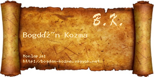 Bogdán Kozma névjegykártya